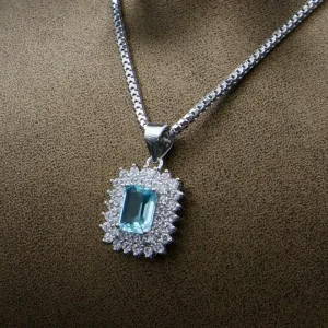 نیم ست نقره زنانه - نگین دار