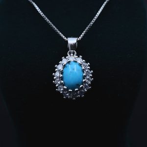 پلاک فیروزه نیشابور طرح زنانه کد pp18 از نزدیک