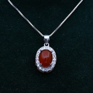 اویز عقیقی معدنی کد pp20 از نزدیک