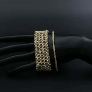 دستبند نقره بافت ایتالیایی - میله ای - زنانه