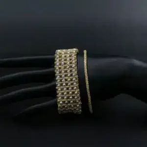 دستبند نقره بافت ایتالیایی - میله ای - زنانه