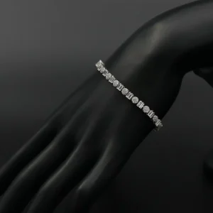 دستبند نقره زنانه - طرح برف