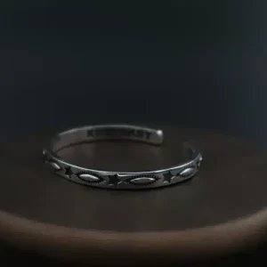 دستبند پالهنگ بنگل نقره کد WB-54