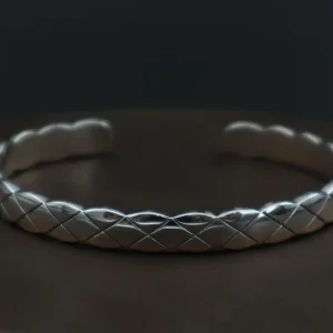 دستبند پالهنگ بنگل نقره کد WB-48