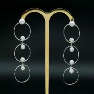 گوشواره نقره با آبکاری طلا