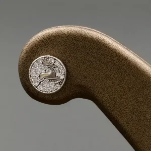 گوشواره نگین دار نقره زنانه - میخی - طرح سکه ای - گوزن