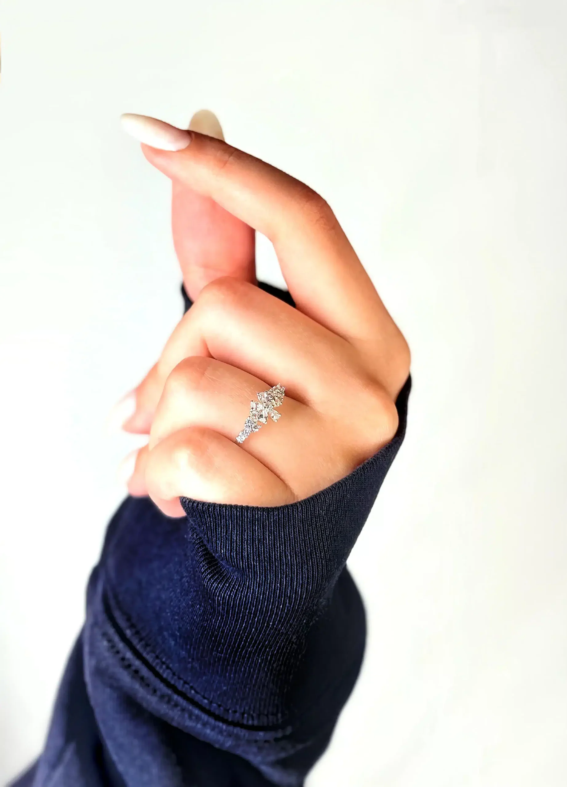 انگشتر نقره مینیمال کد WR-142 - Image 2