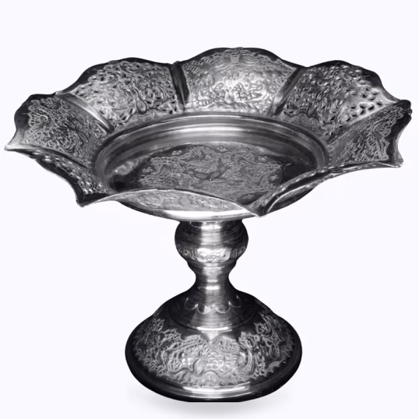 شیرینی خوری پایدار کوچک طرح گل و مرغ عیار ۸۴ - Image 2