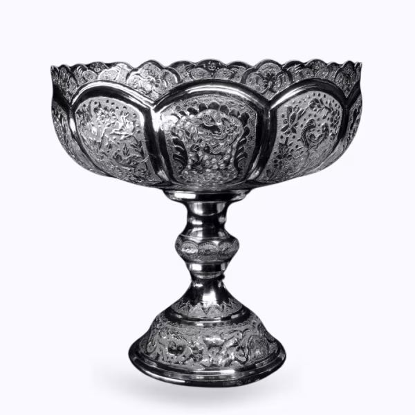 آجیل خوری پایدار طرح گل و مرغ  عیار ۸۴ - Image 4